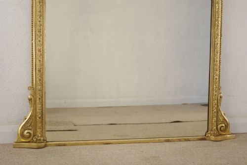 VICTORIAN GILT OVERMANTLE MIRROR - ADDITIONAL PHOTO 7