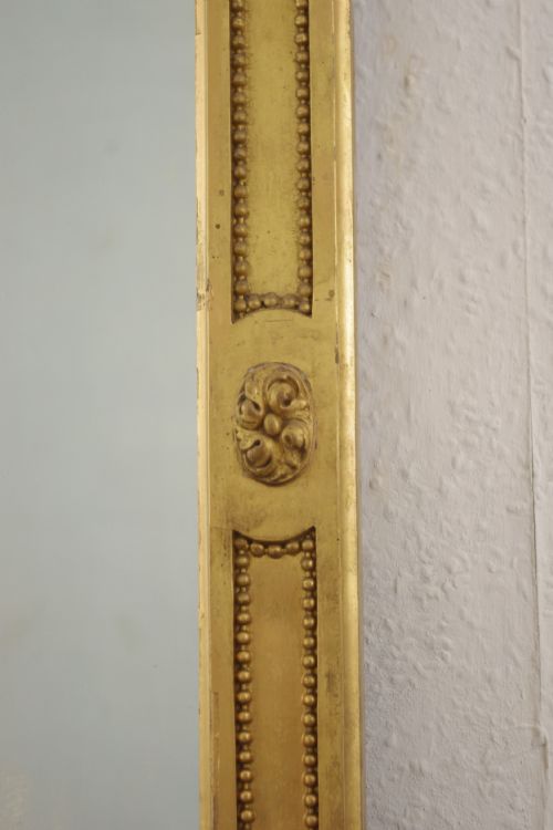 VICTORIAN GILT LARGE OVERMANTLE MIRROR WITH 'PUTTO' CRESTING - ADDITIONAL PHOTO 8