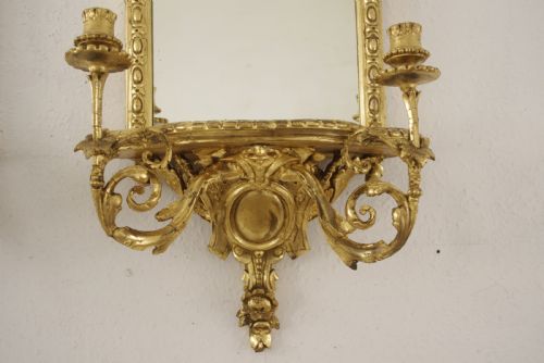 PAIR OF VICTORIAN GILT GIRANDOLES WITH BRACKETS - ADDITIONAL PHOTO 6