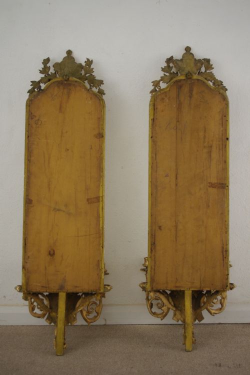 PAIR OF VICTORIAN GILT GIRANDOLES WITH BRACKETS - ADDITIONAL PHOTO 12