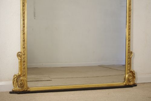 VICTORIAN GILT OVERMANTLE MIRROR - ADDITIONAL PHOTO 4