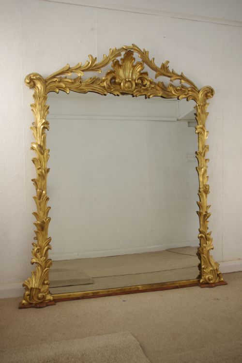 victorian gilt large overmantle mirror - CATEGORY: ANTIQUE MIRRORS - DATED 1870