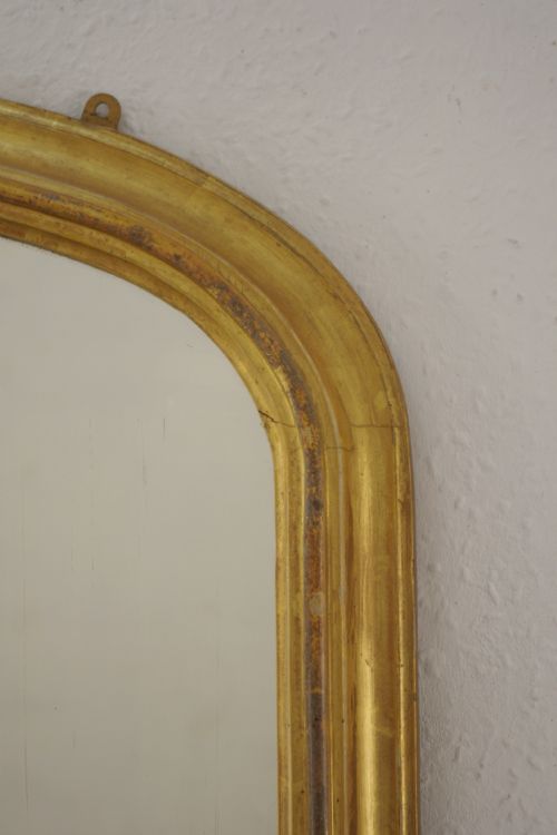 VICTORIAN GILT ARCH TOP OVERMANTLE MIRROR - ADDITIONAL PHOTO 3