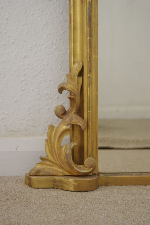 VICTORIAN GILT ARCH TOP OVERMANTLE MIRROR - ADDITIONAL PHOTO 5