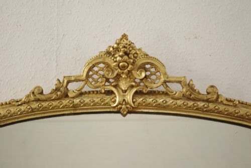 VICTORIAN GILT ARCH TOP OVERMANTLE MIRROR - ADDITIONAL PHOTO 1