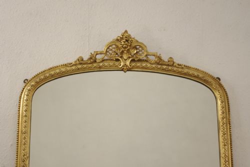 VICTORIAN GILT ARCH TOP OVERMANTLE MIRROR - ADDITIONAL PHOTO 2