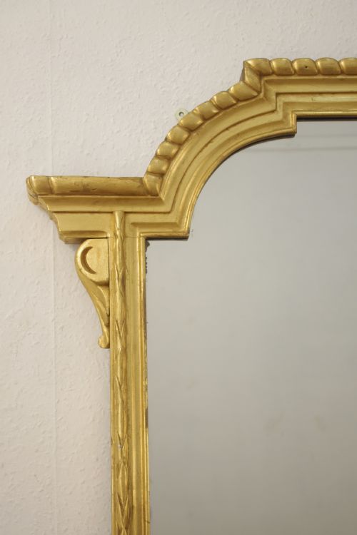VICTORIAN GILT WOOD LARGE OVERMANTLE MIRROR - ADDITIONAL PHOTO 2