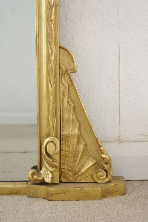 VICTORIAN GILT WOOD LARGE OVERMANTLE MIRROR - ADDITIONAL PHOTO 6