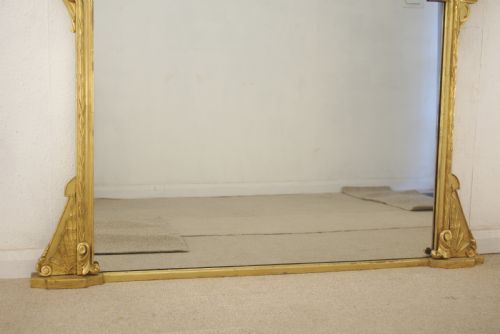 VICTORIAN GILT WOOD LARGE OVERMANTLE MIRROR - ADDITIONAL PHOTO 7