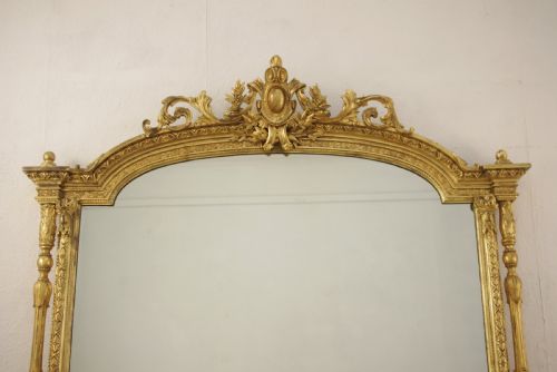 VICTORIAN GILT LARGE OVERMANTLE MIRROR - ADDITIONAL PHOTO 1