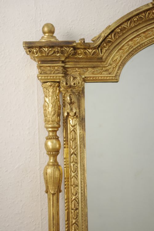 VICTORIAN GILT LARGE OVERMANTLE MIRROR - ADDITIONAL PHOTO 3