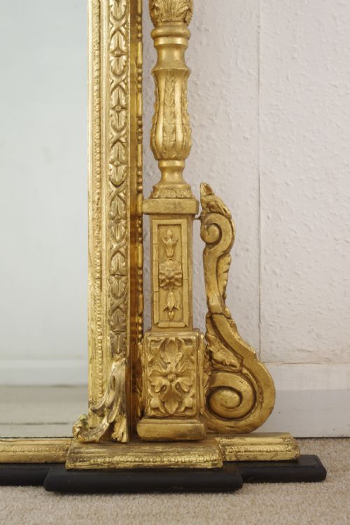 VICTORIAN GILT LARGE OVERMANTLE MIRROR - ADDITIONAL PHOTO 6