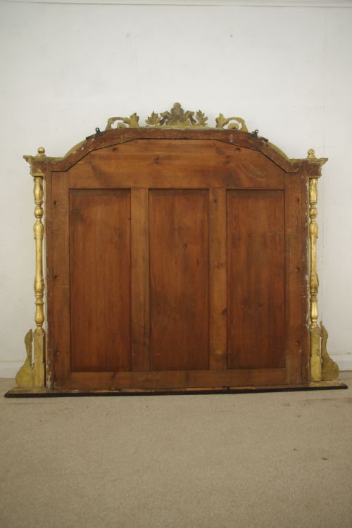 VICTORIAN GILT LARGE OVERMANTLE MIRROR - ADDITIONAL PHOTO 9