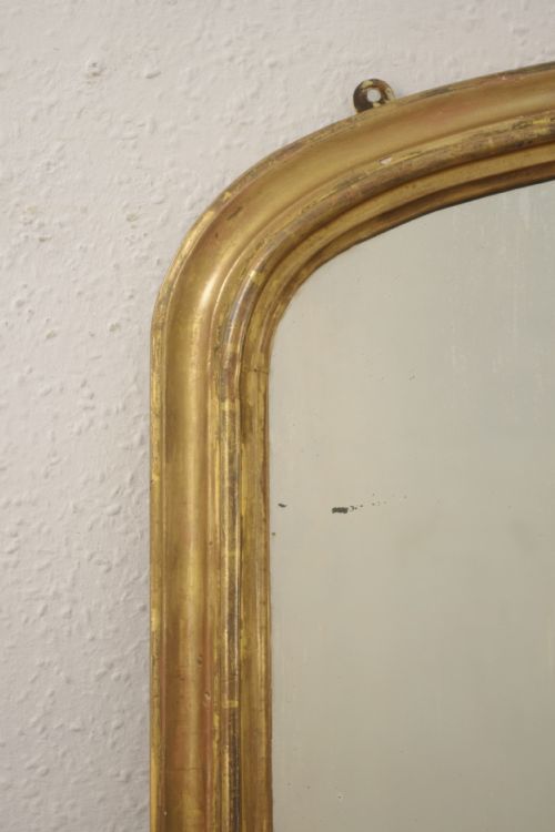 VICTORIAN GILT ARCH TOP OVERMANTLE MIRROR - ADDITIONAL PHOTO 3