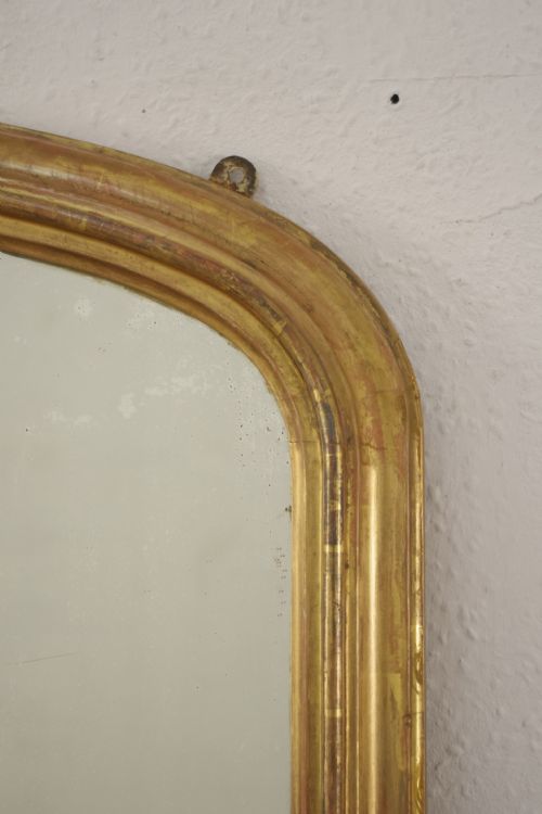 VICTORIAN GILT ARCH TOP OVERMANTLE MIRROR - ADDITIONAL PHOTO 4