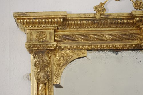 VICTORIAN GILT LARGE OVERMANTLE MIRROR - ADDITIONAL PHOTO 7