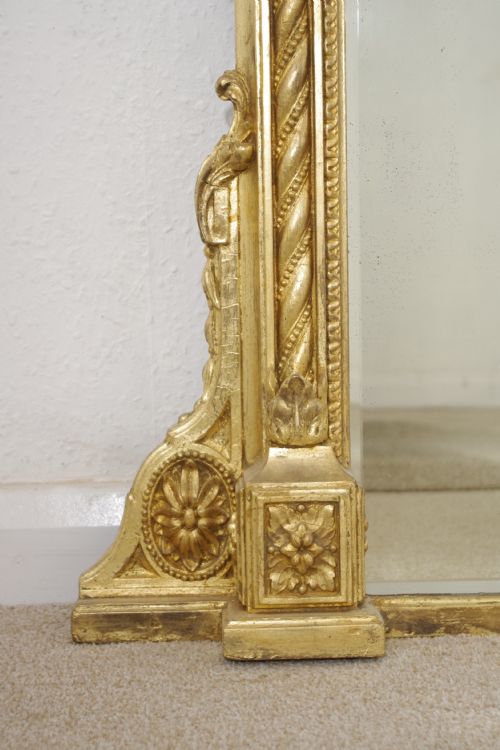 VICTORIAN GILT LARGE OVERMANTLE MIRROR - ADDITIONAL PHOTO 8