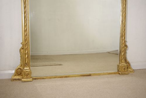 VICTORIAN GILT LARGE OVERMANTLE MIRROR - ADDITIONAL PHOTO 10