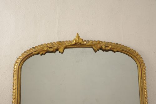 VICTORIAN GILT WOOD ARCH TOP OVERMANTLE MIRROR - ADDITIONAL PHOTO 3