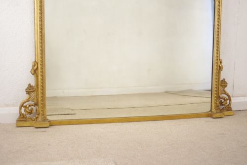 VICTORIAN GILT OVERMANTLE MIRROR - ADDITIONAL PHOTO 9
