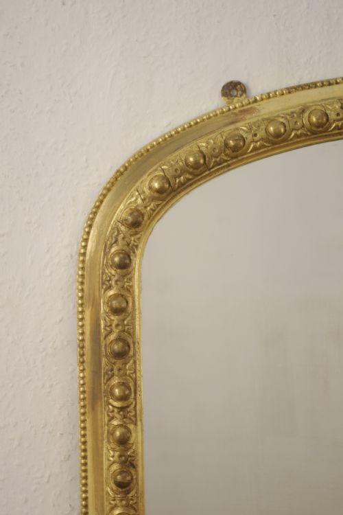 VICTORIAN GILT ARCH TOP OVERMANTLE MIRROR - ADDITIONAL PHOTO 1