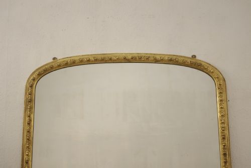 VICTORIAN GILT ARCH TOP OVERMANTLE MIRROR - ADDITIONAL PHOTO 2