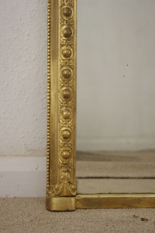 VICTORIAN GILT ARCH TOP OVERMANTLE MIRROR - ADDITIONAL PHOTO 4