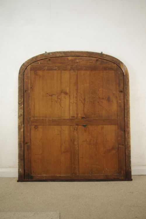 VICTORIAN GILT LARGE ARCH TOP OVERMANTLE MIRROR - ADDITIONAL PHOTO 7