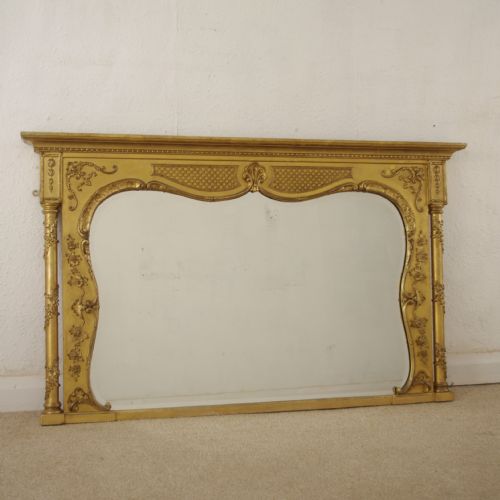 victorian gilt overmnatle mirror - CATEGORY: ANTIQUE MIRRORS - DATED 1880