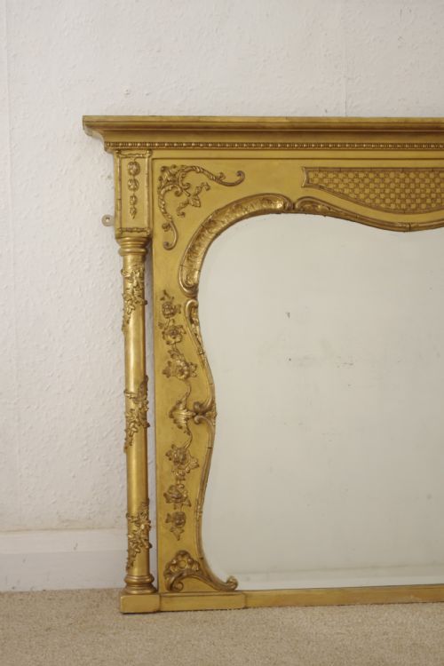 VICTORIAN GILT OVERMNATLE MIRROR - ADDITIONAL PHOTO 2