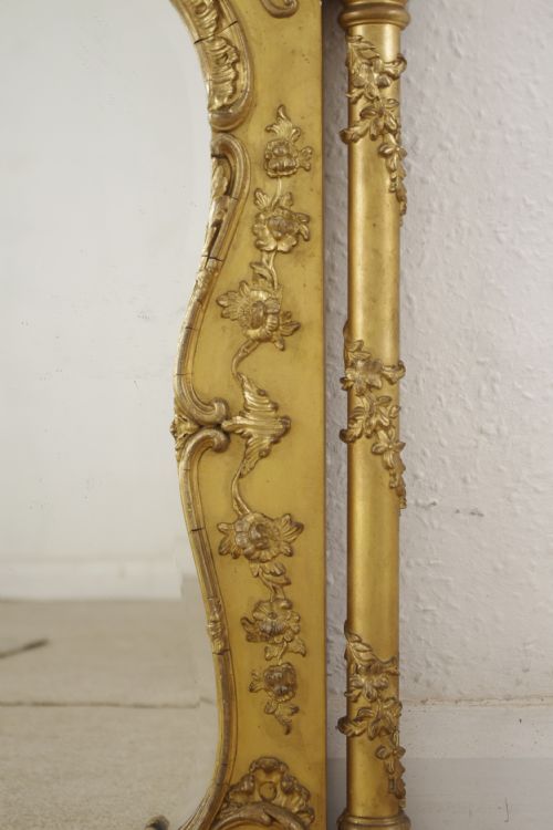 VICTORIAN GILT OVERMNATLE MIRROR - ADDITIONAL PHOTO 6