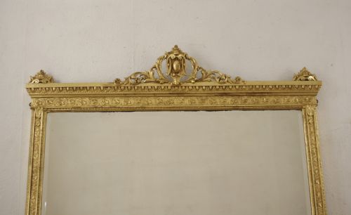 VICTORIAN GILT LARGE OVERMANTLE MIRROR - ADDITIONAL PHOTO 1