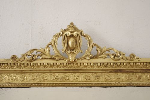 VICTORIAN GILT LARGE OVERMANTLE MIRROR - ADDITIONAL PHOTO 2