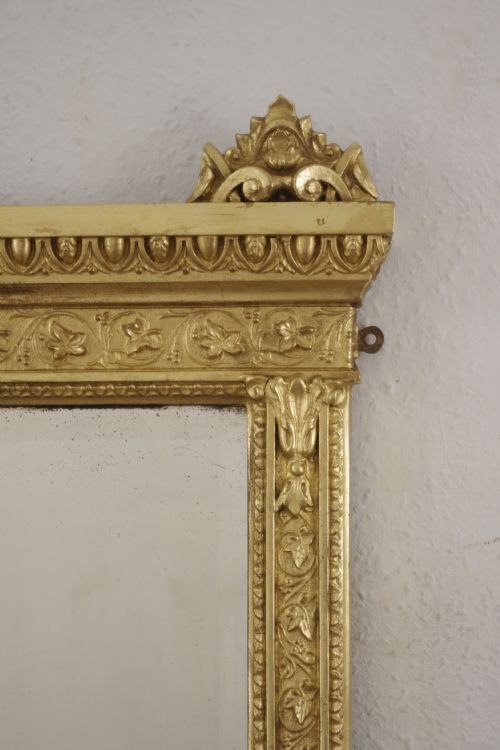 VICTORIAN GILT LARGE OVERMANTLE MIRROR - ADDITIONAL PHOTO 4