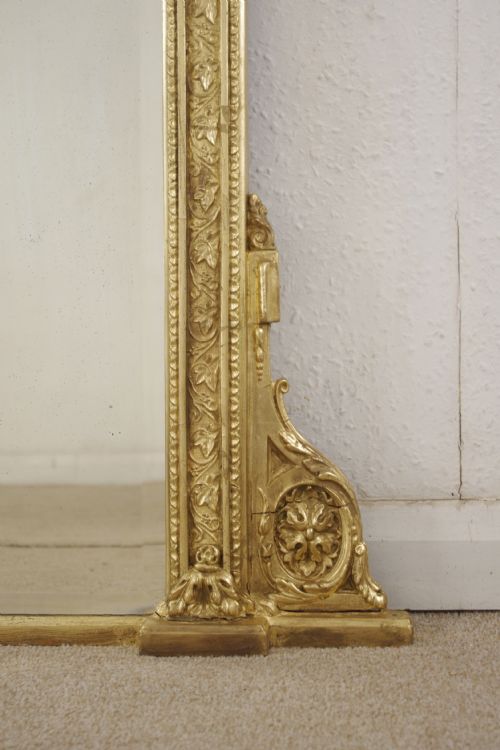 VICTORIAN GILT LARGE OVERMANTLE MIRROR - ADDITIONAL PHOTO 6