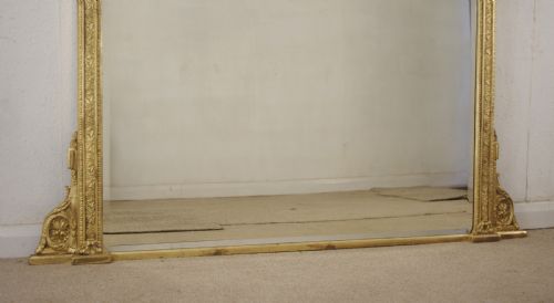 VICTORIAN GILT LARGE OVERMANTLE MIRROR - ADDITIONAL PHOTO 7