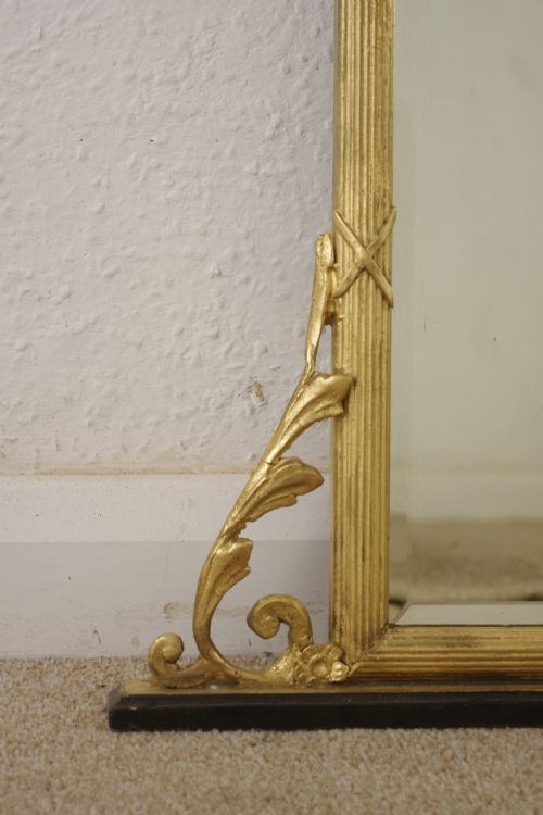 VICTORIAN GILT TRIPLE PLATE OVERMANTLE MIRROR - ADDITIONAL PHOTO 6