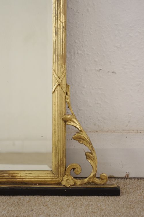 VICTORIAN GILT TRIPLE PLATE OVERMANTLE MIRROR - ADDITIONAL PHOTO 7