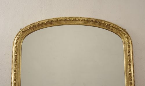 VICTORIAN GILT ARCH TOP OVERMANTLE MIRROR - ADDITIONAL PHOTO 1