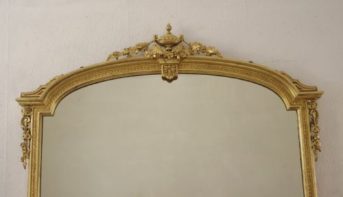 VICTORIAN GILT ARCH TOP OVERMANTLE MIRROR - ADDITIONAL PHOTO 1