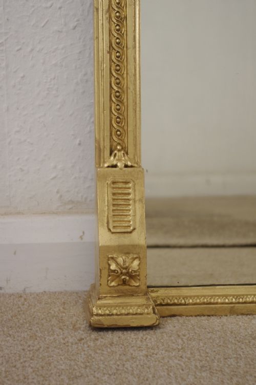 VICTORIAN GILT ARCH TOP OVERMANTLE MIRROR - ADDITIONAL PHOTO 5