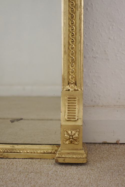 VICTORIAN GILT ARCH TOP OVERMANTLE MIRROR - ADDITIONAL PHOTO 6