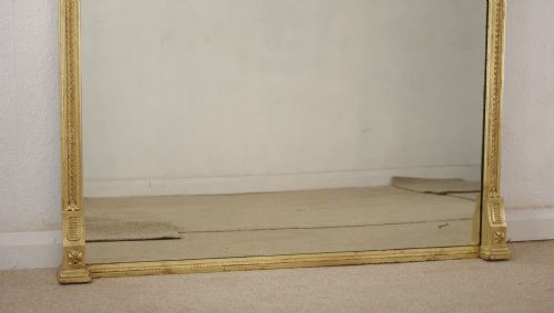 VICTORIAN GILT ARCH TOP OVERMANTLE MIRROR - ADDITIONAL PHOTO 7