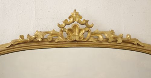 VICTORIAN GILT WOOD ARCH TOP LARGE OVERMANTLE MIRROR - ADDITIONAL PHOTO 2