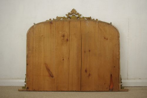 VICTORIAN GILT WOOD ARCH TOP LARGE OVERMANTLE MIRROR - ADDITIONAL PHOTO 11
