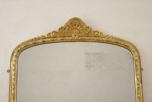 VICTORIAN GILT ARCH TOP OVERMANTLE MIRROR - ADDITIONAL PHOTO 1