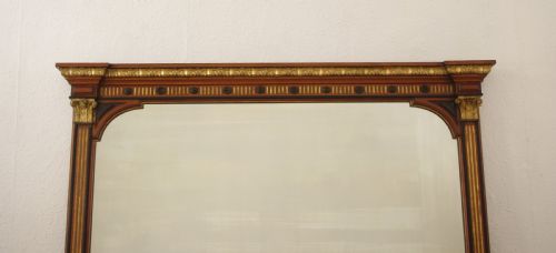 VICTORIAN MAHOGANY AND PARCELGILT OVERMANTLE MIRROR - ADDITIONAL PHOTO 2