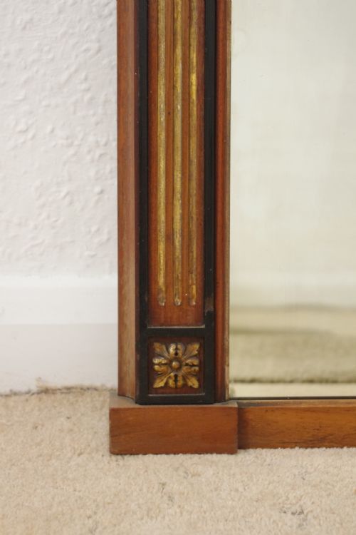 VICTORIAN MAHOGANY AND PARCELGILT OVERMANTLE MIRROR - ADDITIONAL PHOTO 5