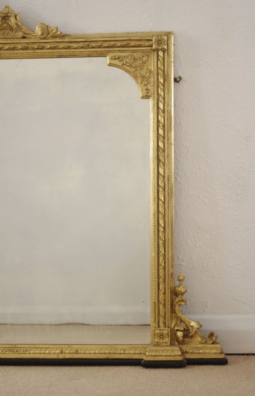 VICTORIAN GILT OVERMANTLE MIRROR - ADDITIONAL PHOTO 2