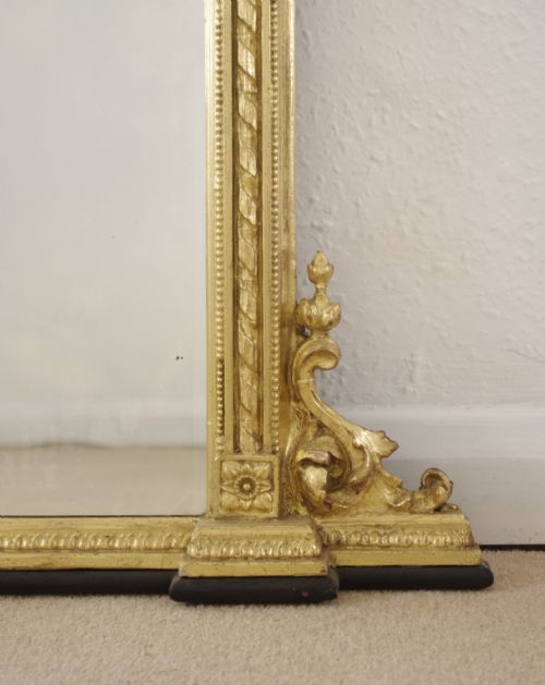 VICTORIAN GILT OVERMANTLE MIRROR - ADDITIONAL PHOTO 7
